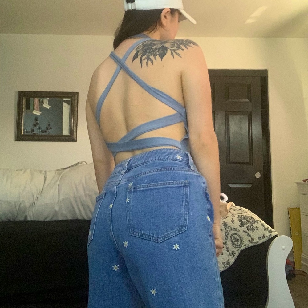 Suede body suit